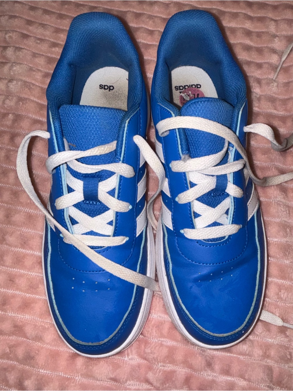 adidas Royal Blue & White Low-Top Sneakers